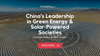 China's Leadership in Green Energy and Solar-Powered Societies